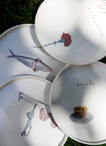 Salve a Sardinha -  limited edition porcelain plate.         Luz Editions x Studio K